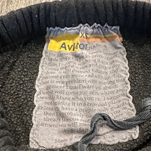 Aviator Nation XS Black Sweatpants with Red and Gold Accent Stripes - Picture 2 of 4